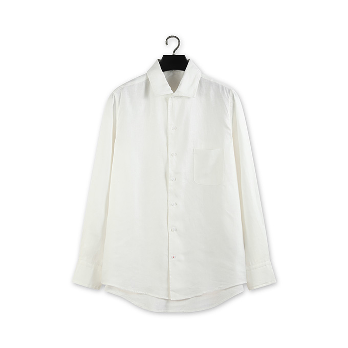 loro piana andré classic linen creased shirt